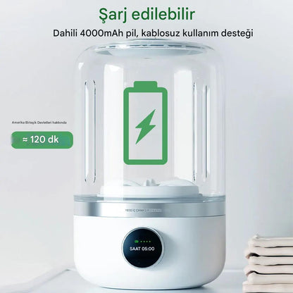 Elde Yıkamaya Son! Taşınabilir Mini Çamaşır Makinesi.