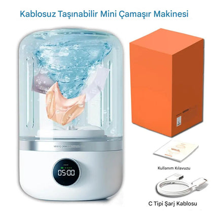 Elde Yıkamaya Son! Taşınabilir Mini Çamaşır Makinesi.